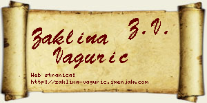 Žaklina Vagurić vizit kartica